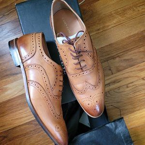 Caden Zane Bradford Cognac Lace Up Dress Shoes 13